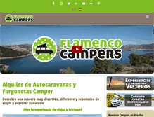 Tablet Screenshot of flamencocampers.com